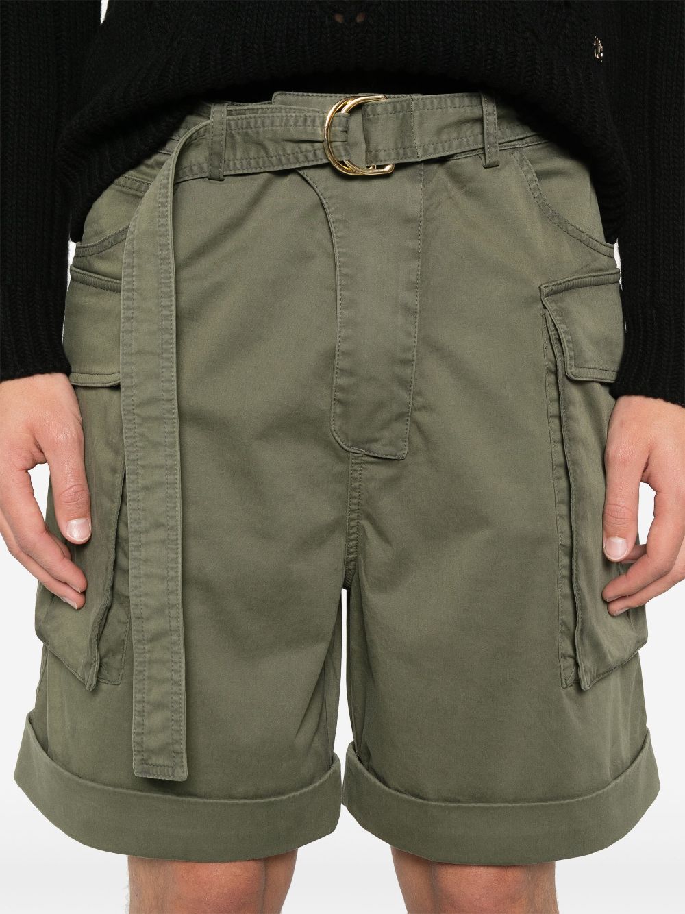 Olive Green Utility Shorts