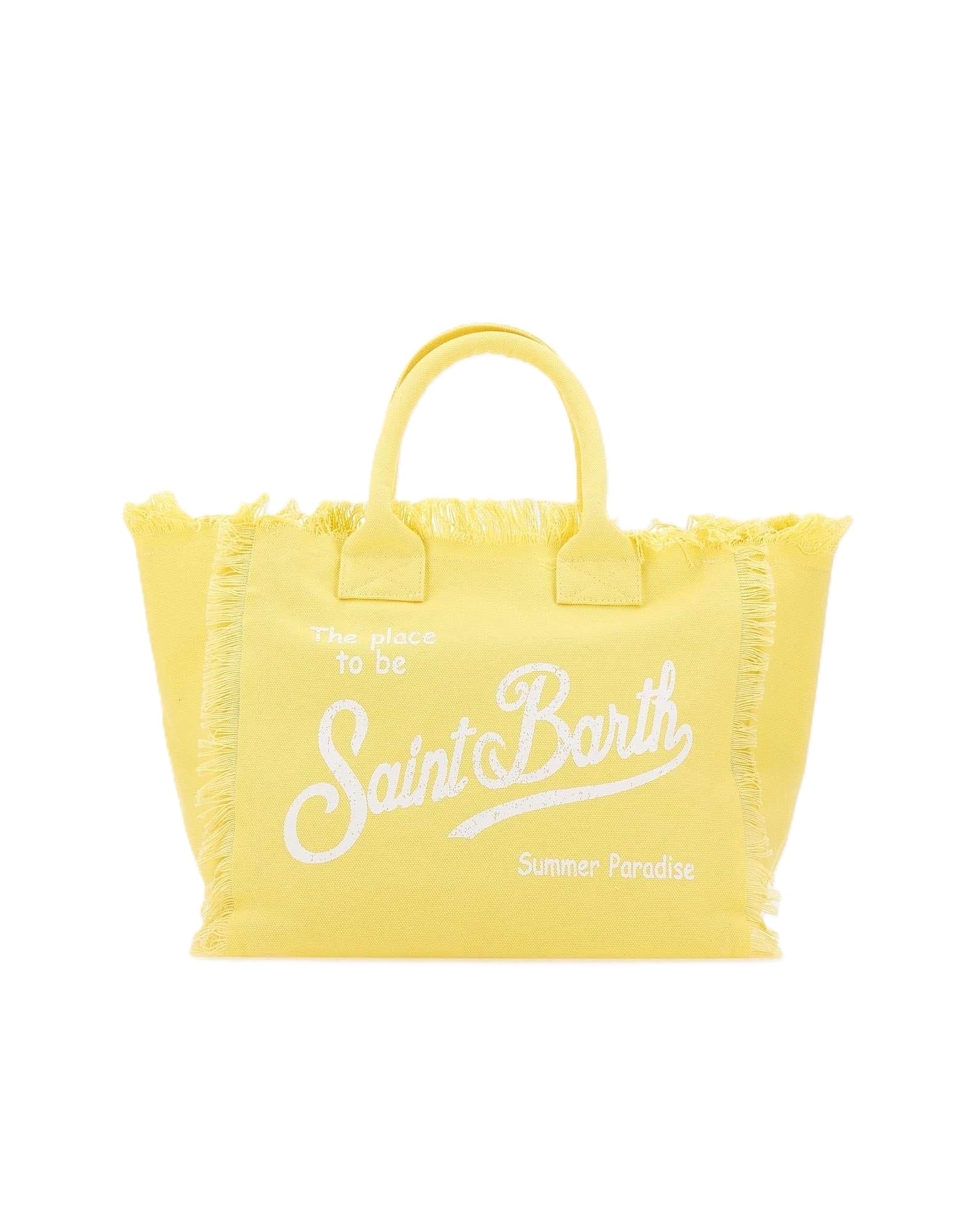 Soft Yellow Tote Bag with Frayed Edges