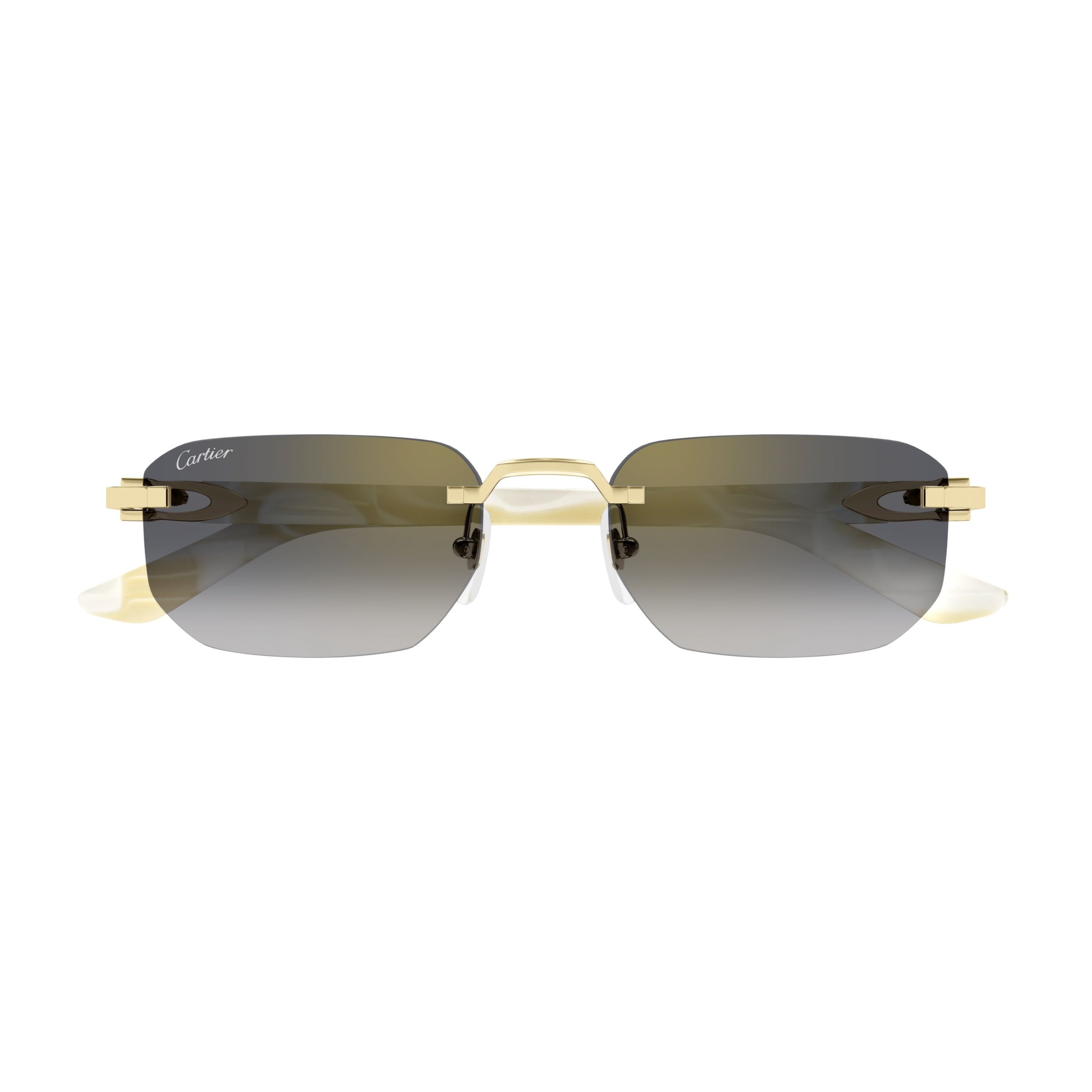 Rimless Sunglasses With Gradient Lenses And Link Detail