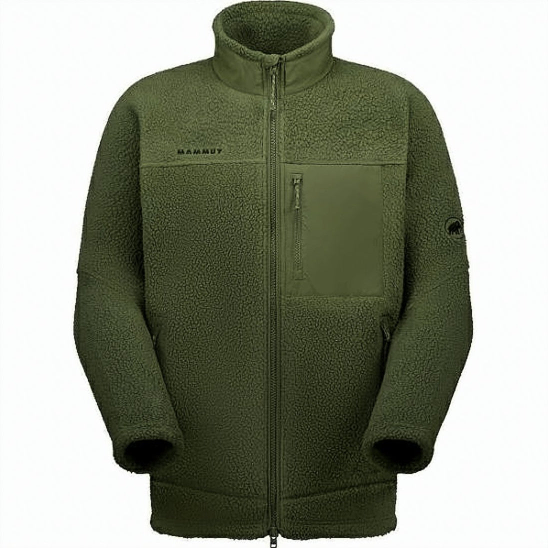 Textured Fleece Jacket with High Collar