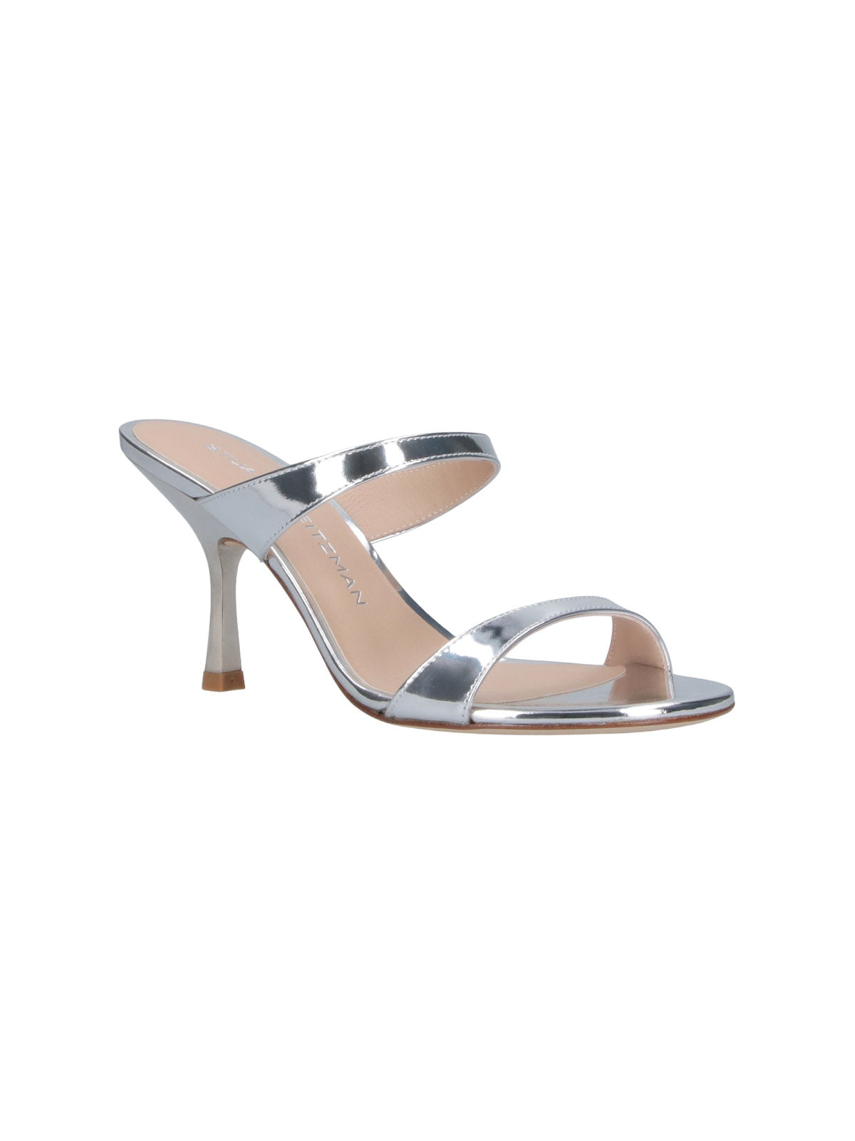Silver Nudist Slide 85 Leather Sandals