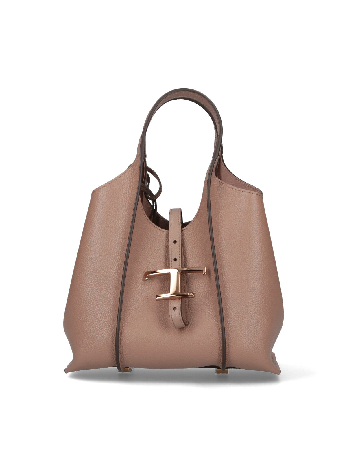 Small Textured Leather Tote Bag