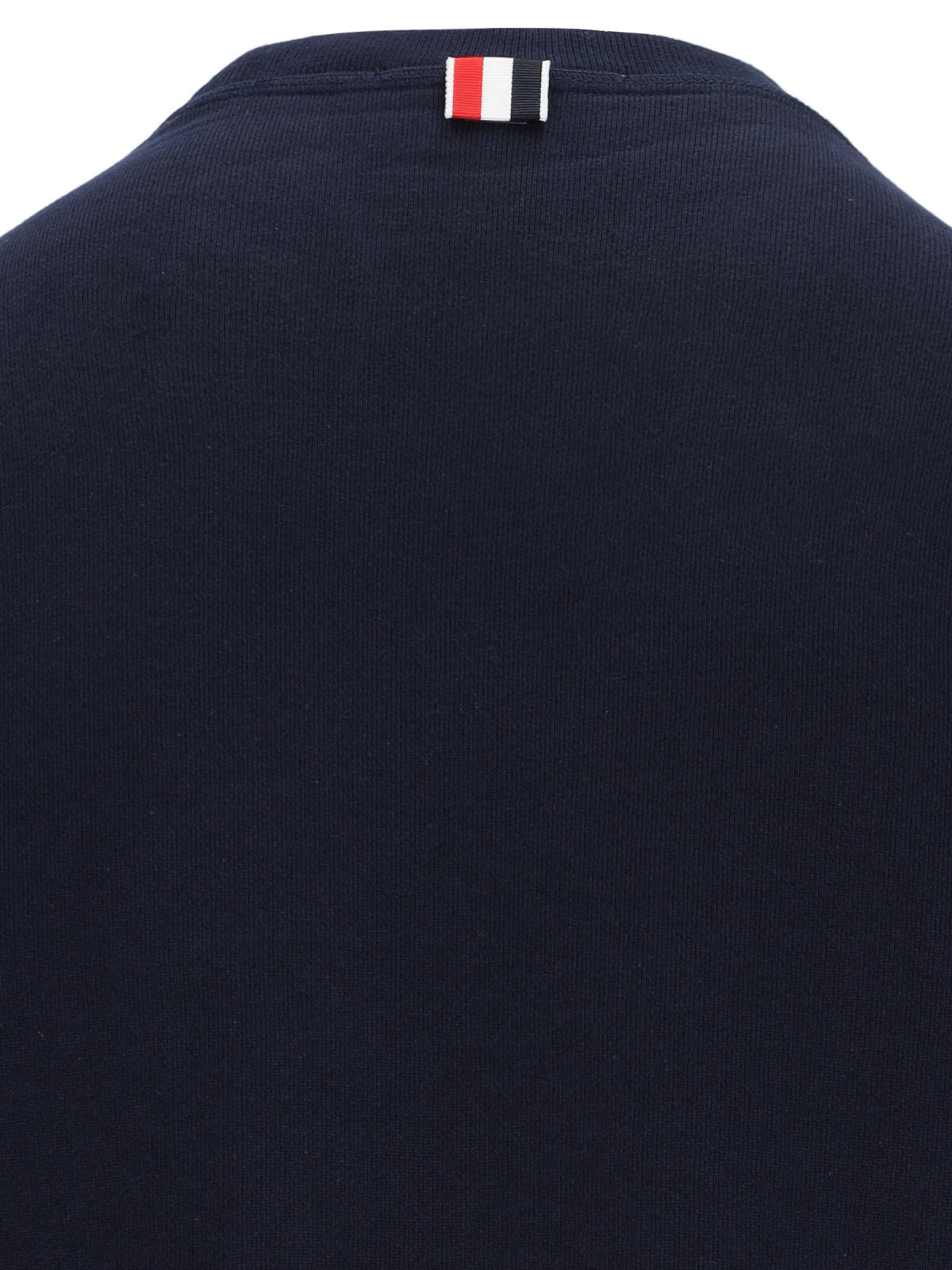 "4-Bar" Crew Neck Sweatshirt, In Blue Cotton