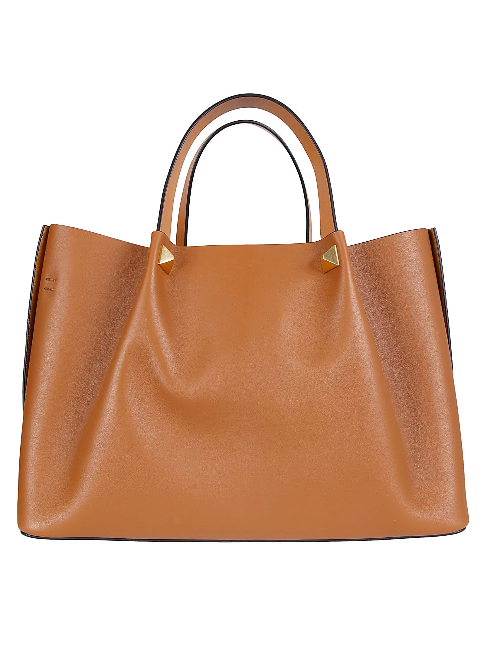 Structured Shopping Bag with VLogo Signature Detail