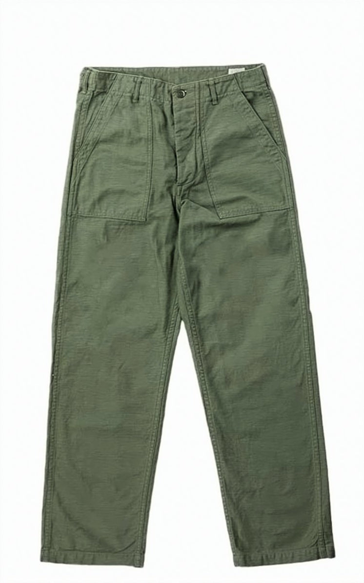 Straight-Leg Utility Pants with Front Patch Pockets