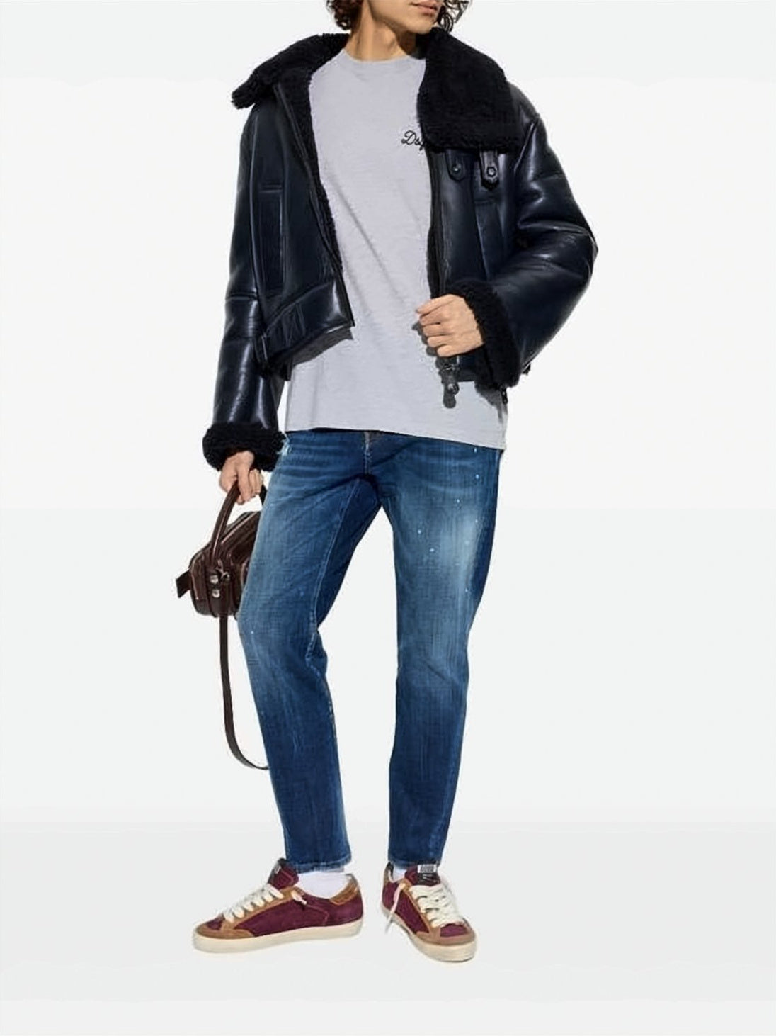 Distressed Medium Blue Denim Pants