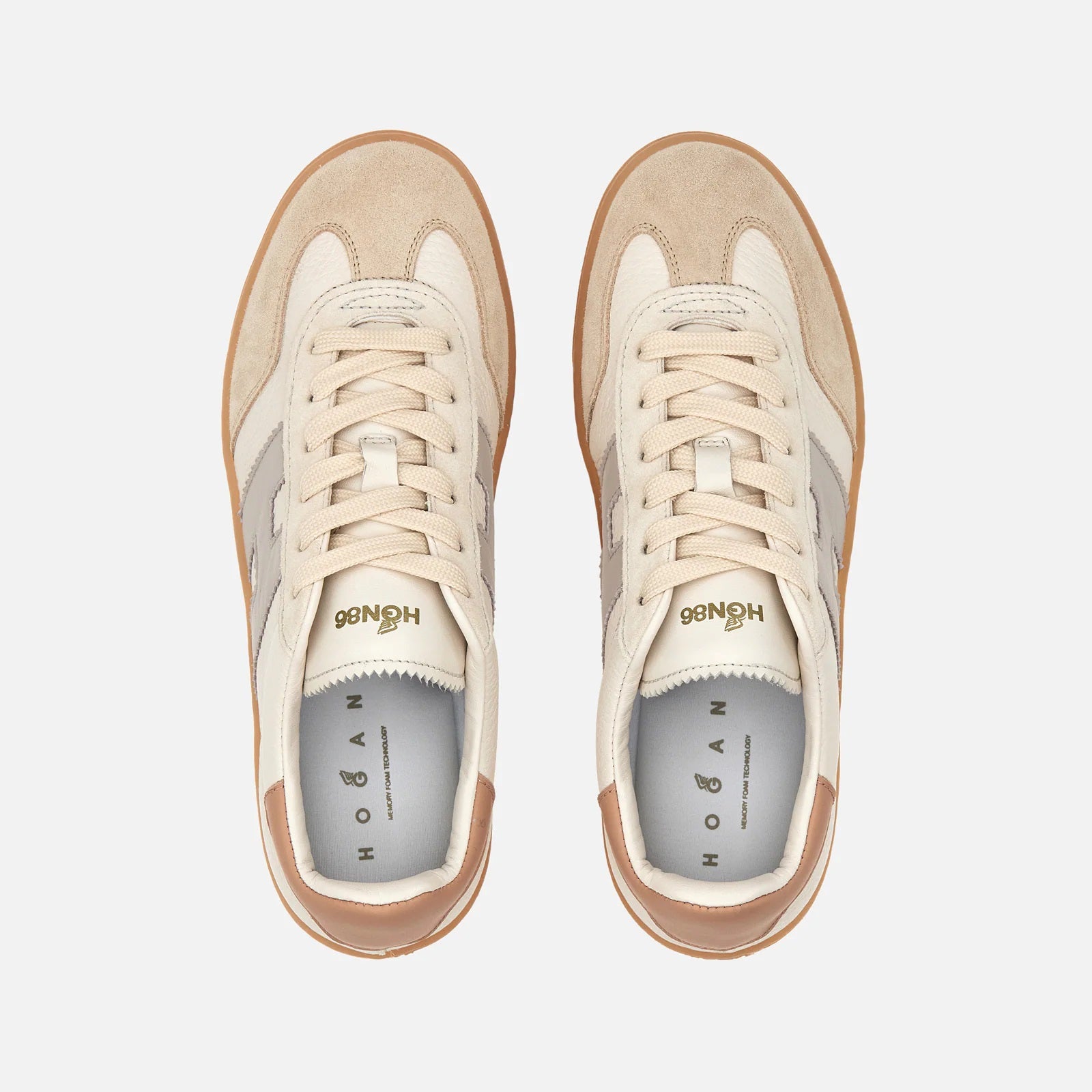 Cool Lace-Up Sneakers in Calfskin and Sheepskin