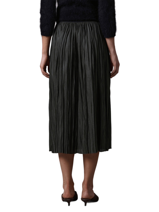 Green Midi Pleated Skirt