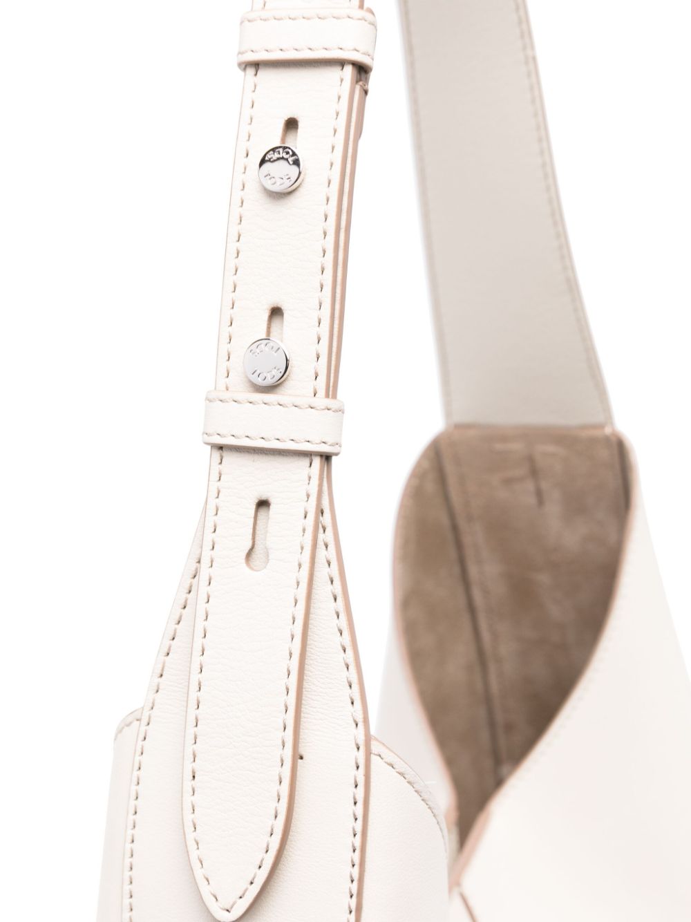 Crescent-Shaped White Bag