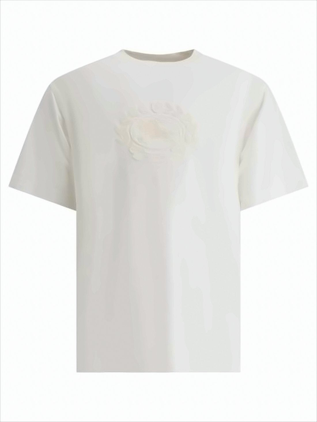 White Short-Sleeved Crew Neck T-Shirt