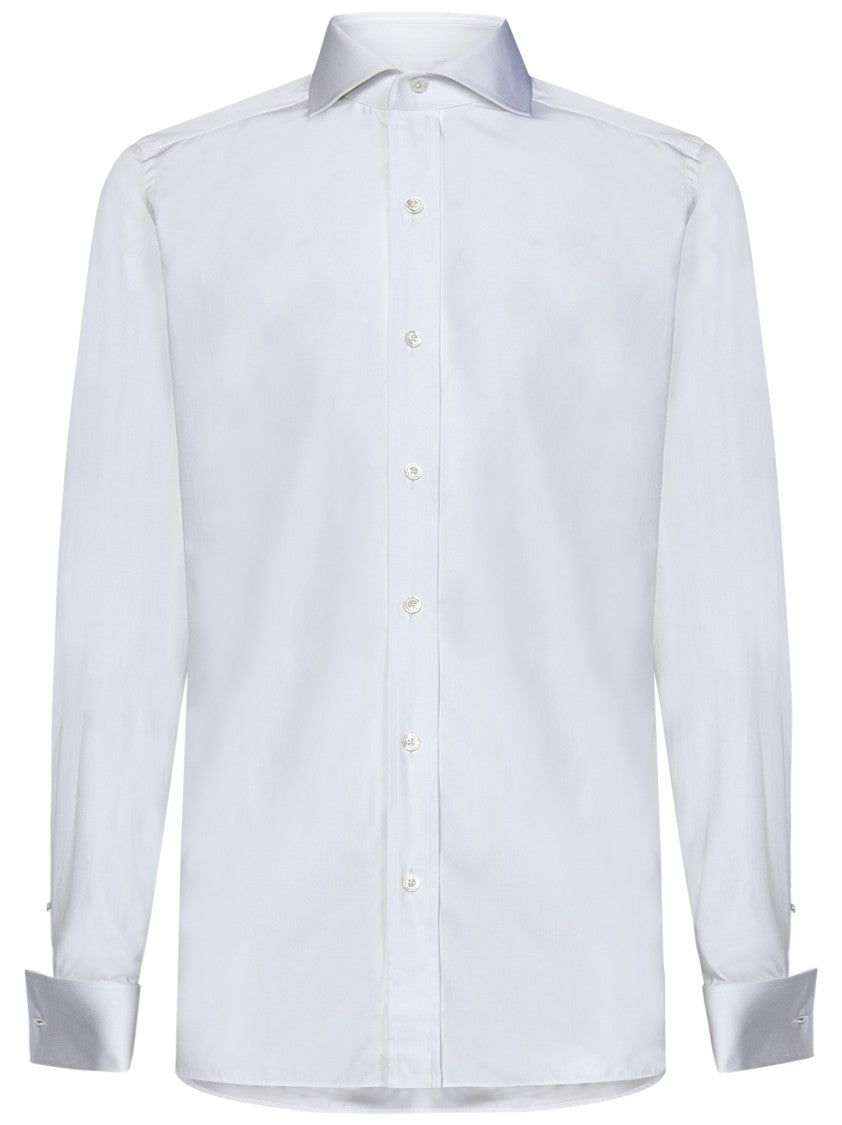 White Cotton Poplin Shirt