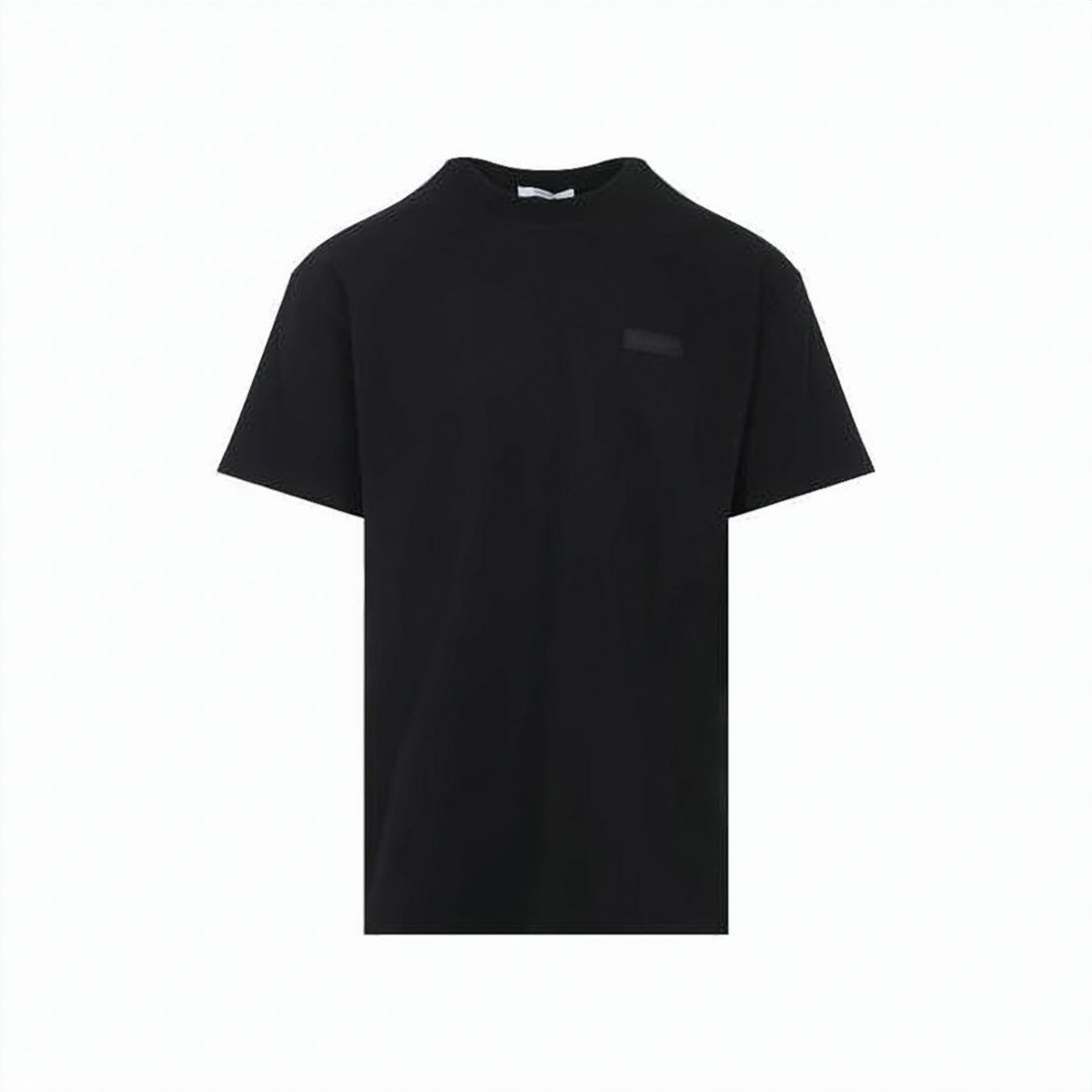 Black T-Shirt with Tonal Logo Patch