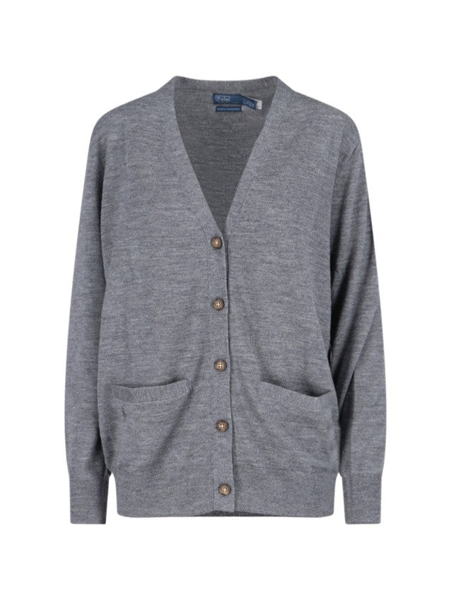 Medium-Weight Italian Wool Cardigan with V-Neck