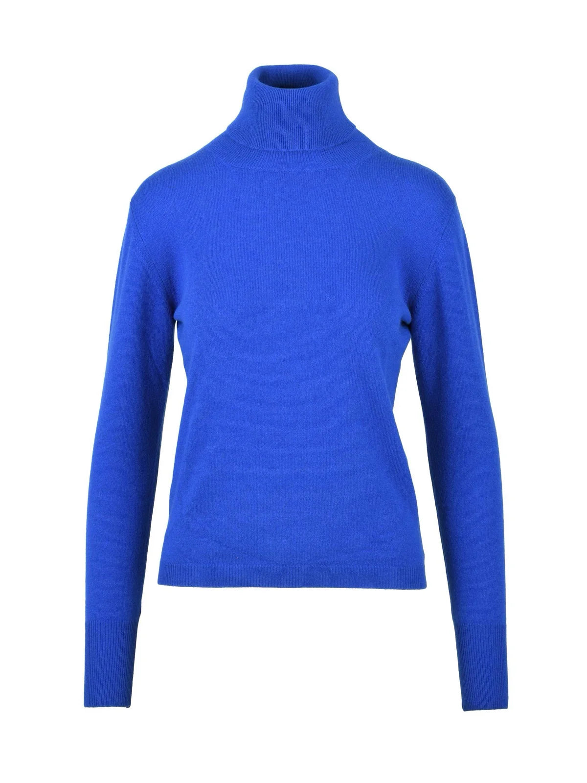 Blue Cashmere Turtleneck Sweater