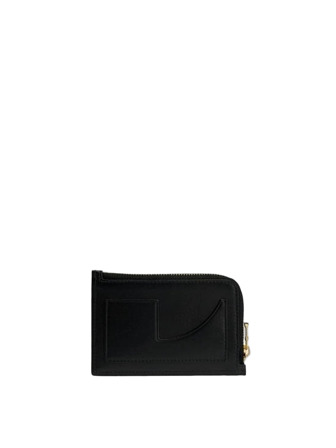 Sleek Black Leather Card Wallet