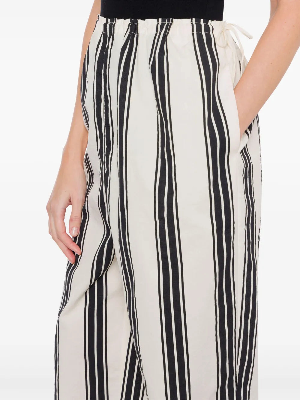 Tailored Neutrals Trousers With Straight Leg Cut