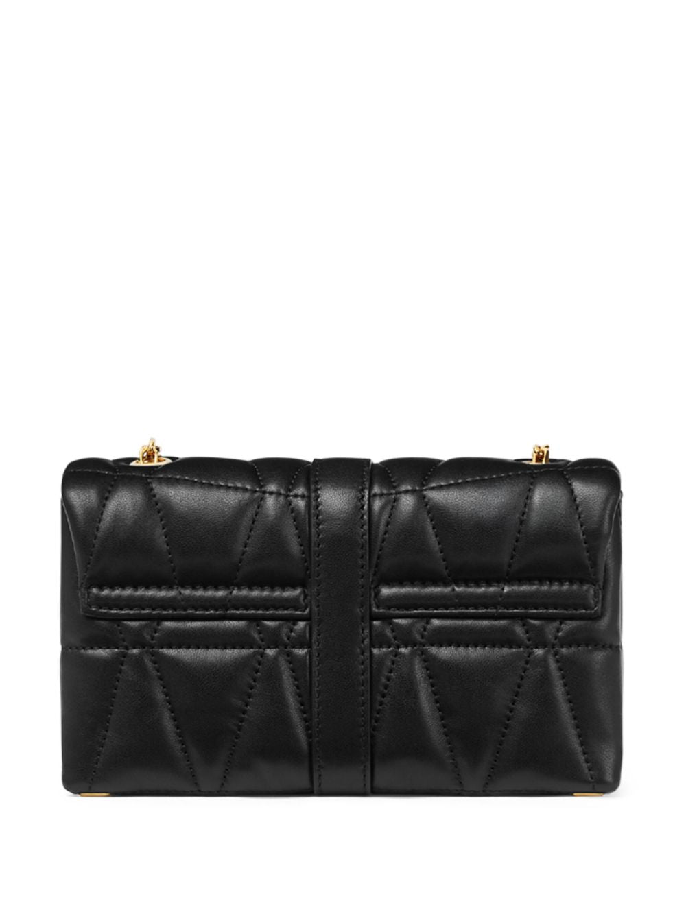 Quilted Black Lambskin Foldover Bag