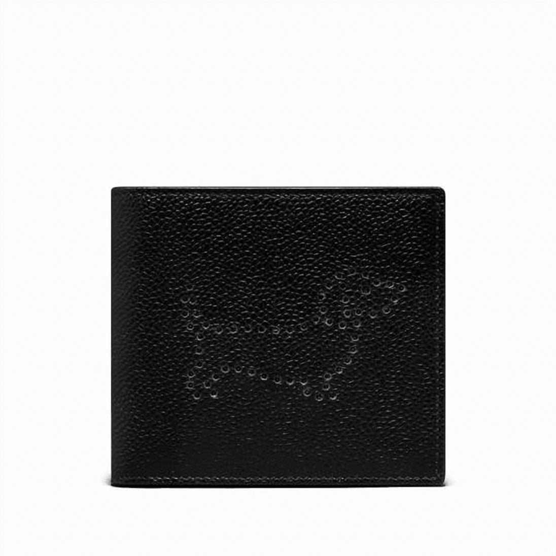 Textured Calf Leather Compact Bifold Wallet