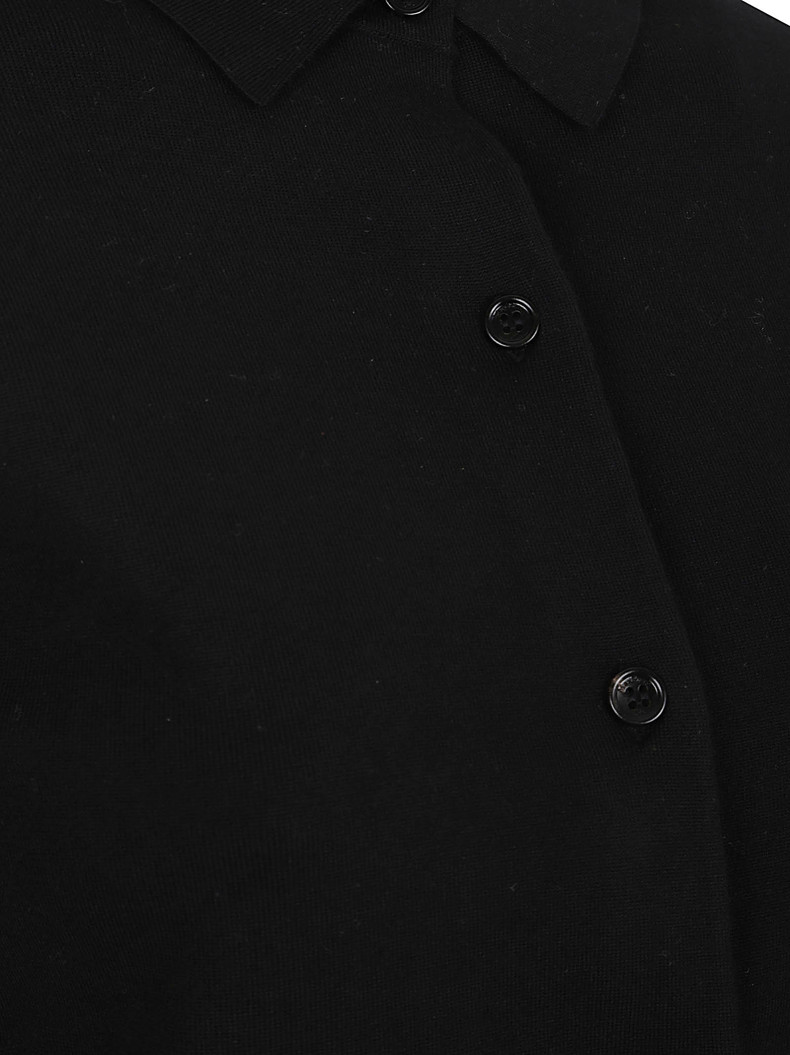 Shirt Collar Cardigan With Ribbed Finishes