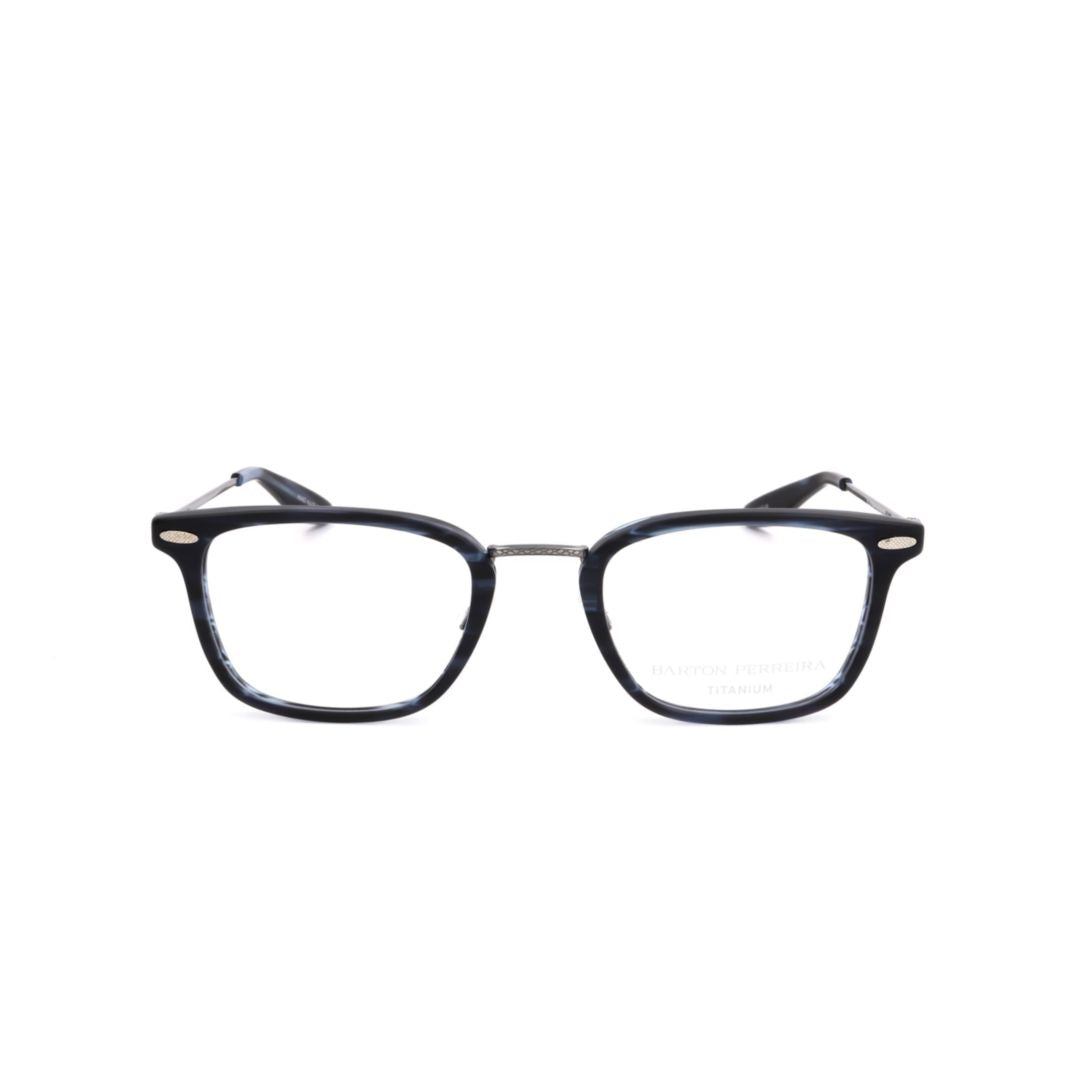 Bp5018 491oc Rectangular Tortoiseshell-patterned Eyeglasses with Metallic Temples