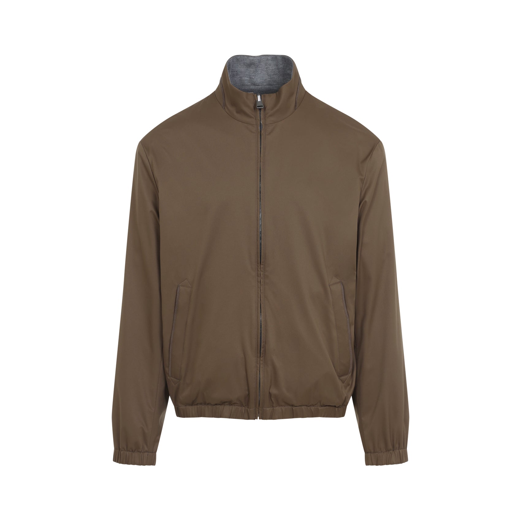 Lightweight Casual Jacket with Stand Collar
