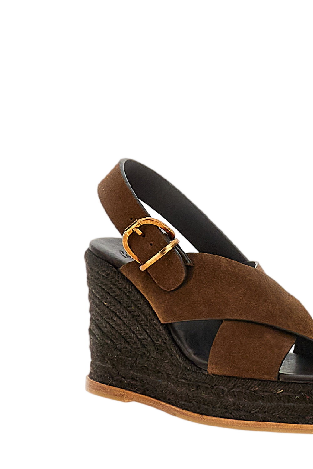 Brown Bettina Suede Wedge Sandals