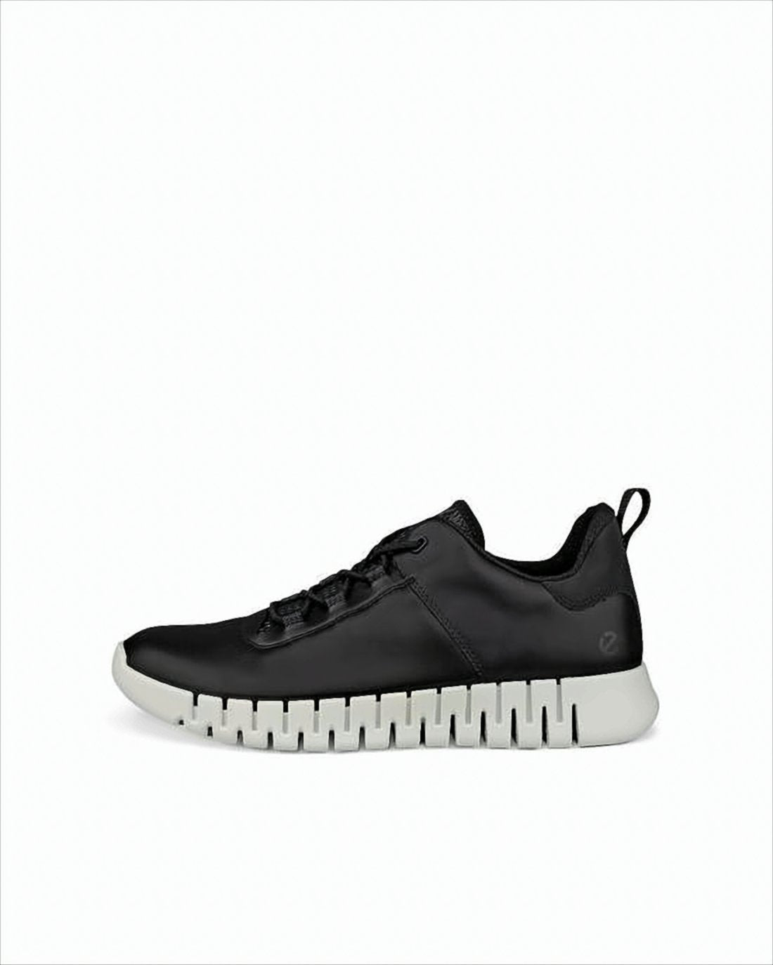 Sleek Black Leather Sneakers