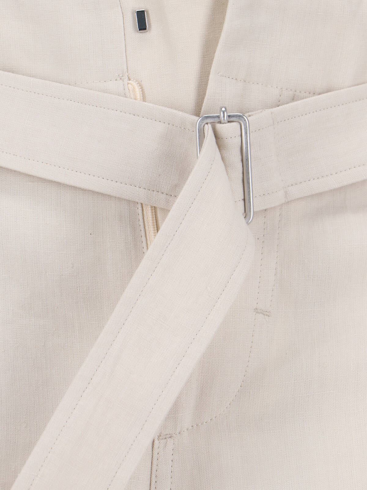 High-Waisted Tailored Trousers With Adjustable Buckle Belt