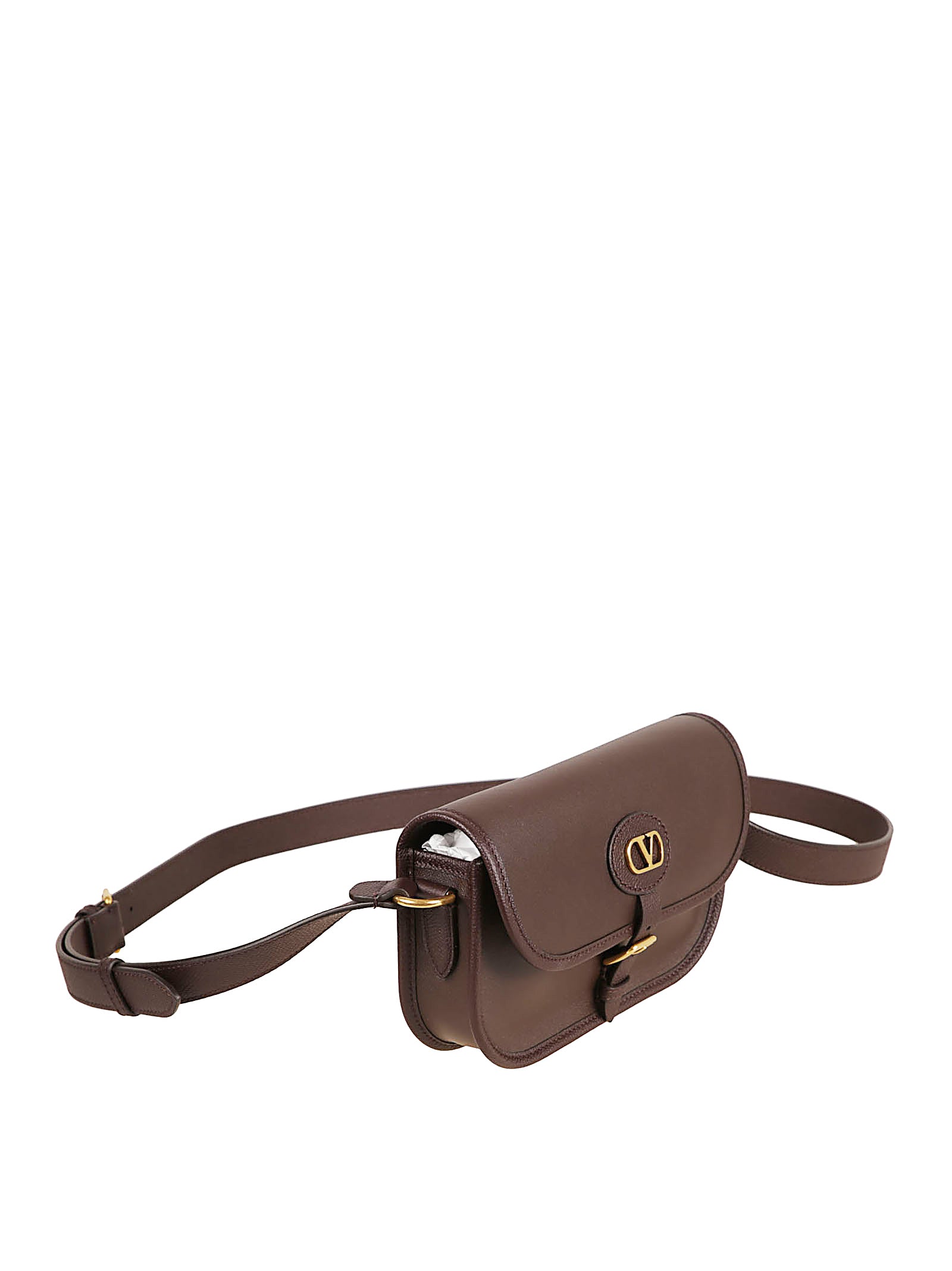Compact Oak Brown Calfskin Bag