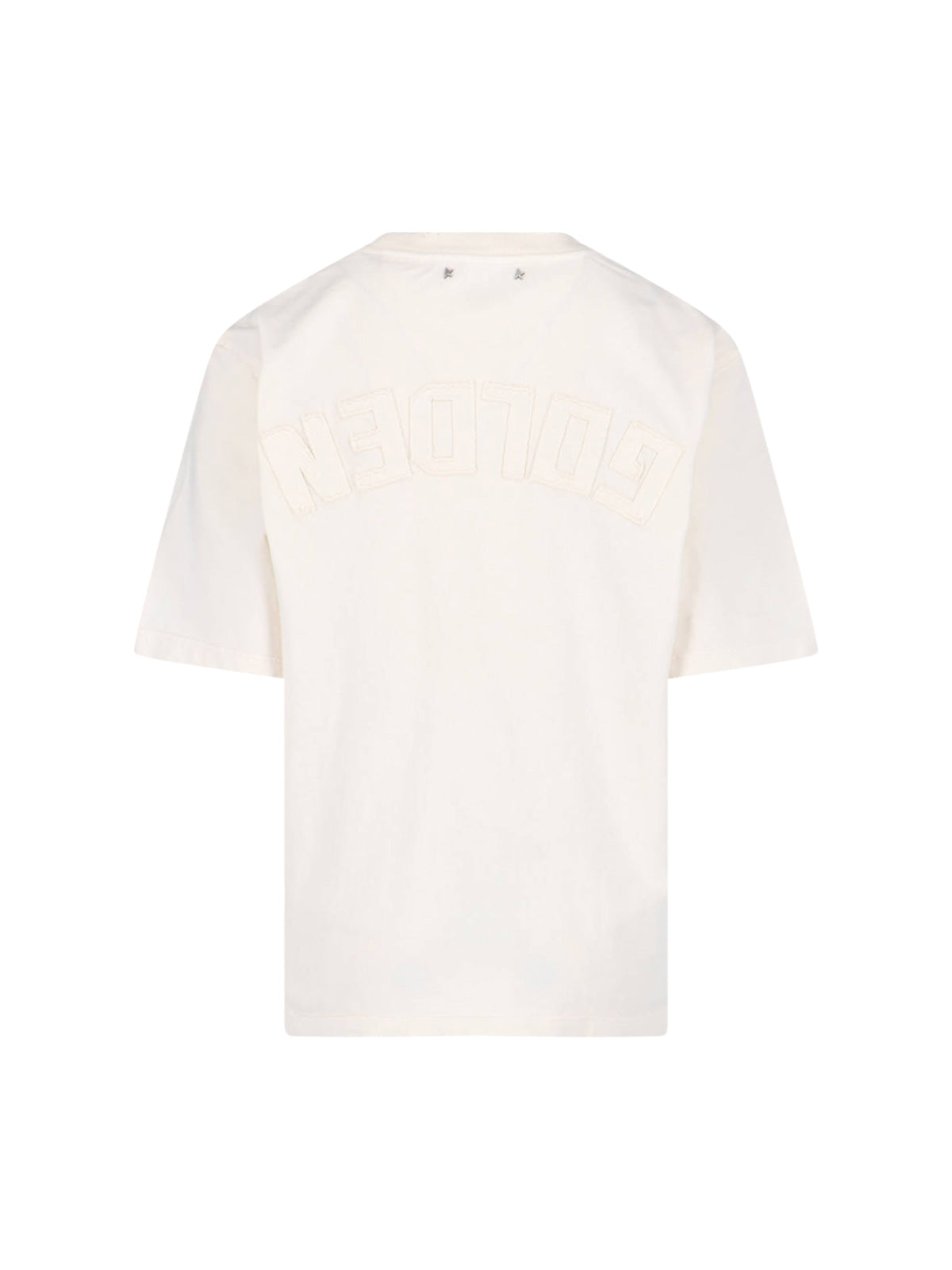 “Golden” Distressed T-Shirt – White