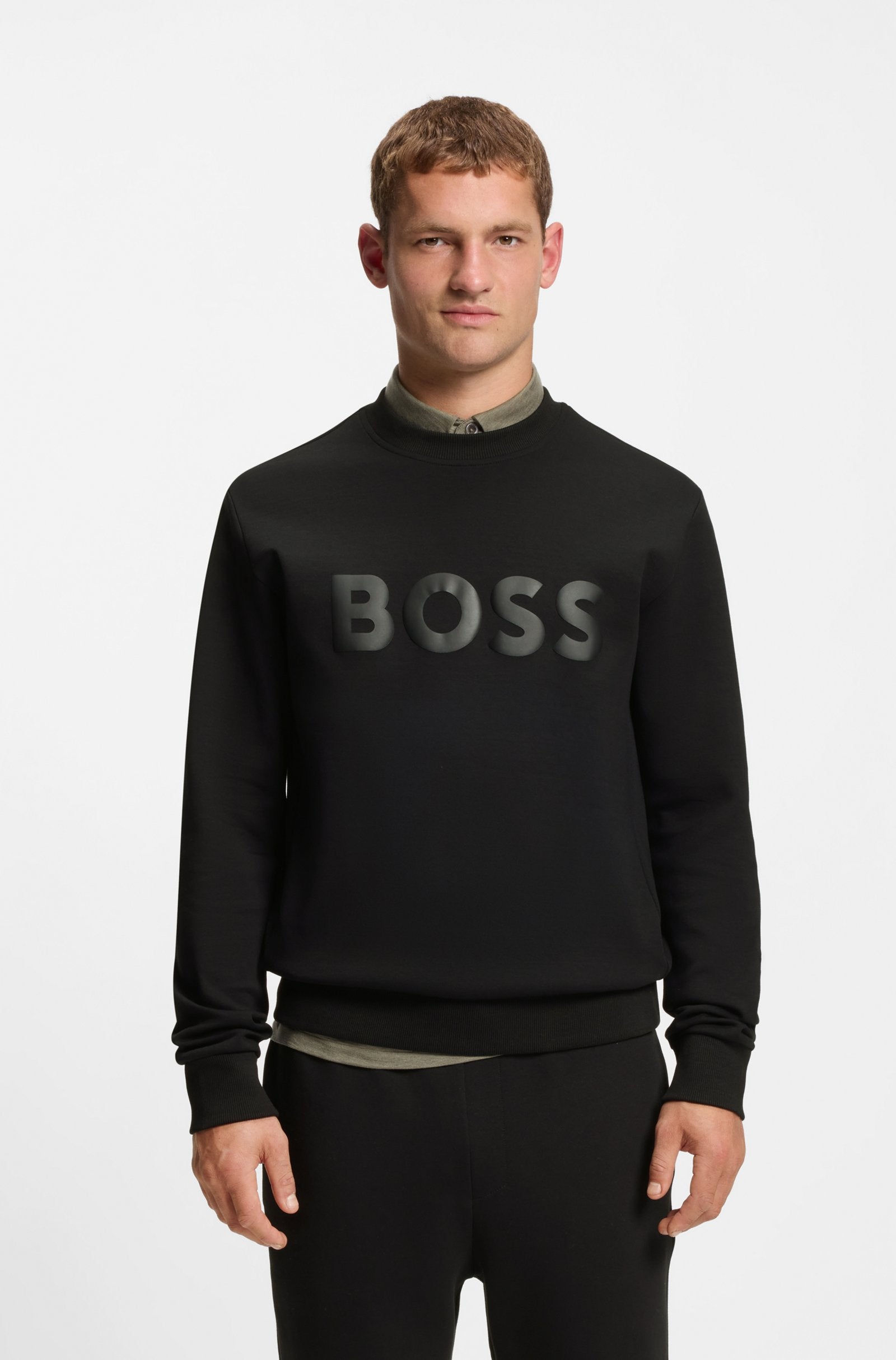 Black Salbo Crewneck Long Sleeve Sweatshirt