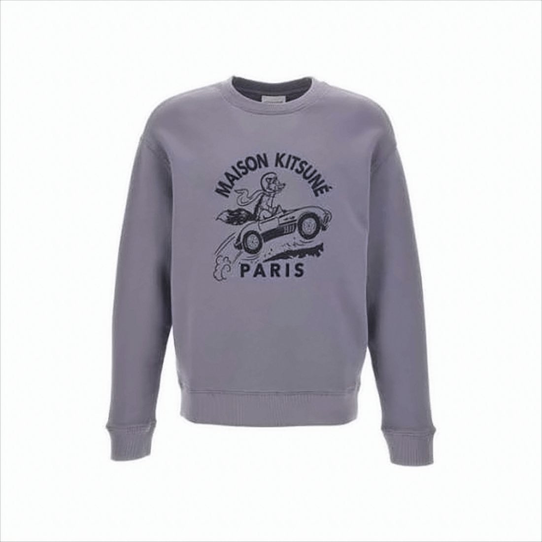 Vintage Graphic Long-Sleeve Sweatshirt In Muted Lavender Tone