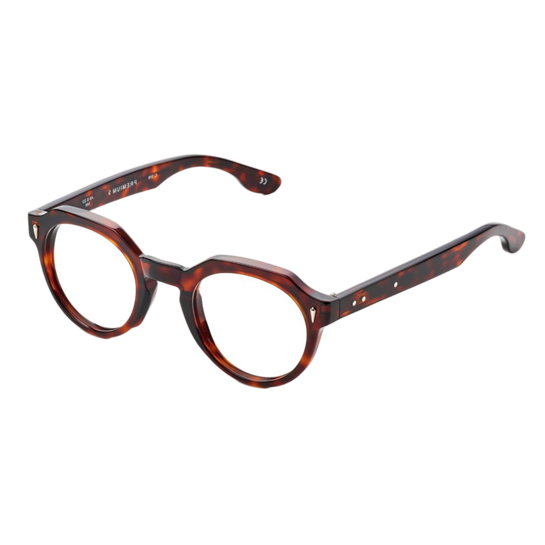 Premium 9 Rounded Tortoiseshell Sunglasses with Keyhole Bridge