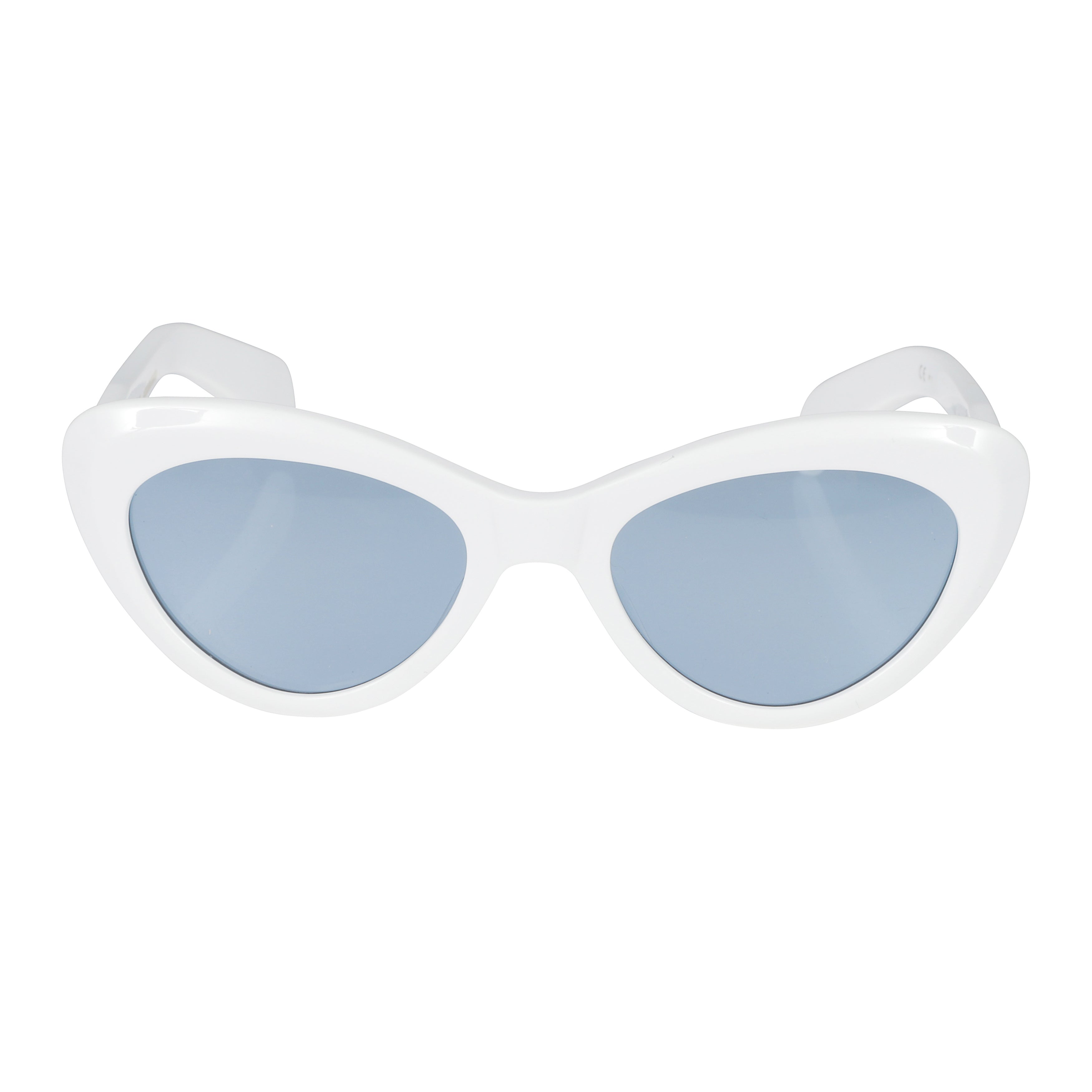 Pretty Bold Cat-Eye Frame Sunglasses with Gold Branding