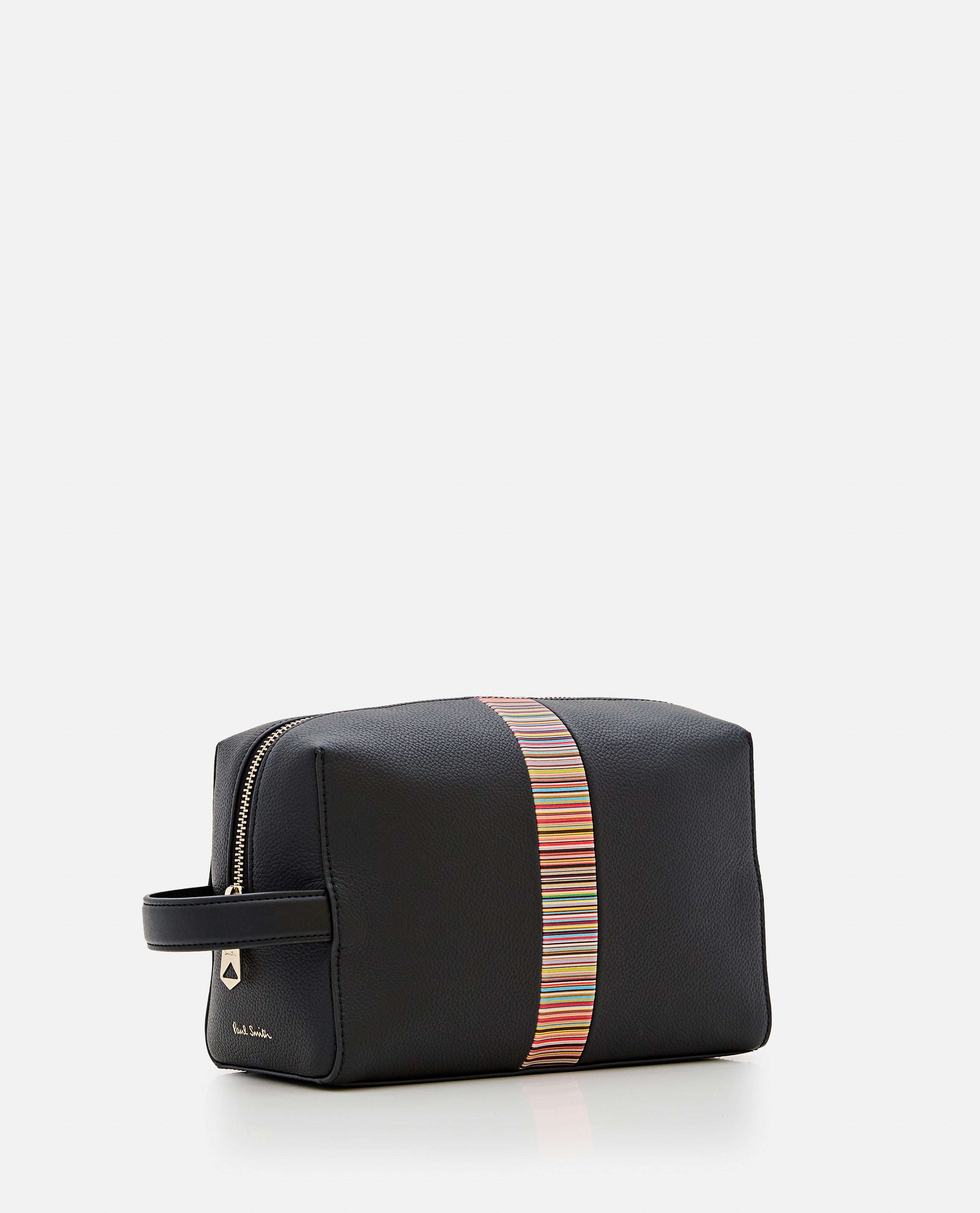 Black Grained Leather Beauty Case