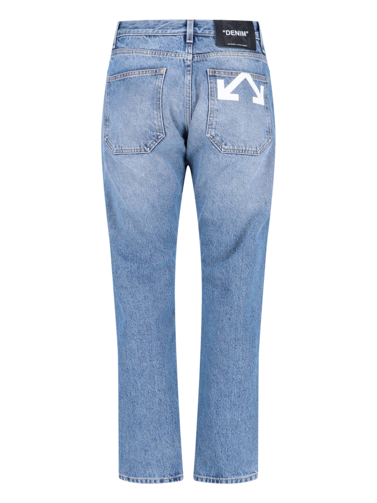 "Half-Arrow" Straight Jeans – Blue