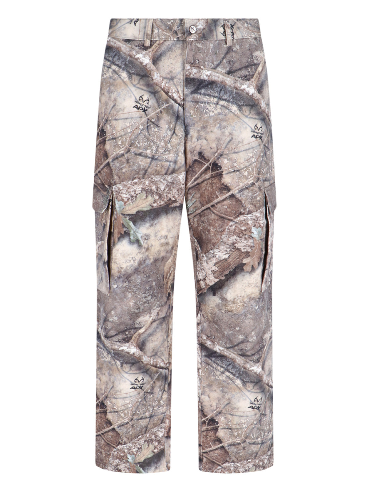 Mid-Rise Camo Pants with Multi-Pocket Design