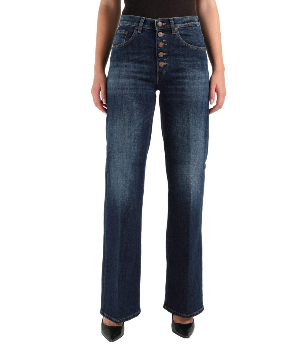 Straight-Leg Jeans with Traditional Five-Pocket Styling