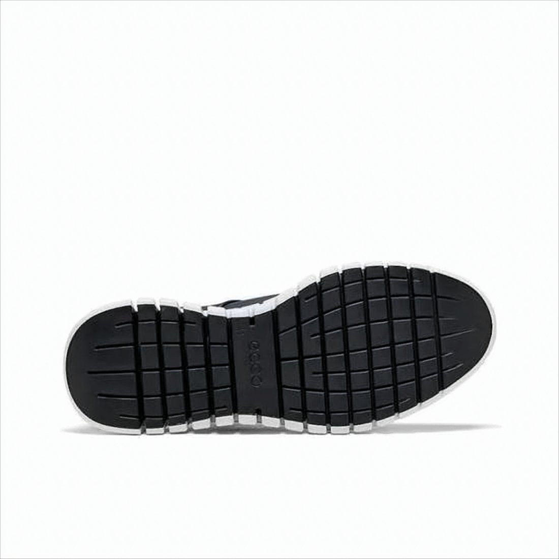 Navy Leather Sneakers with Contrast Sole