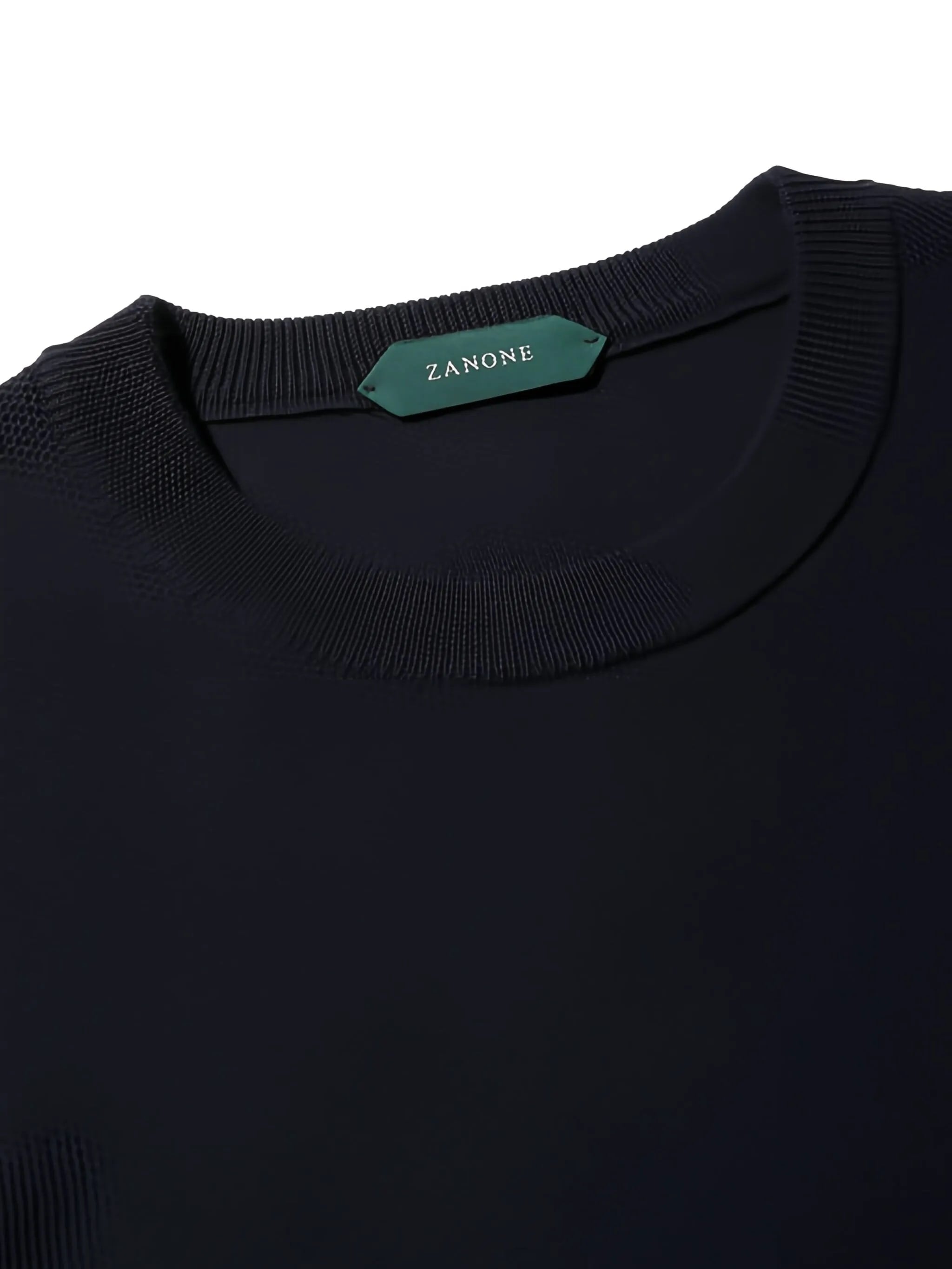 Fine-Knit Long-Sleeved Fabric Pullover Sweater