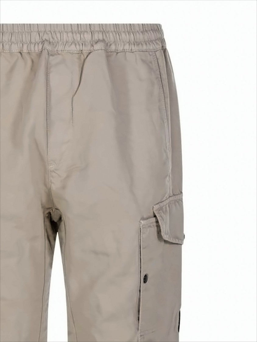 Relaxed Fit Straight Pants with Elastic Waistband
