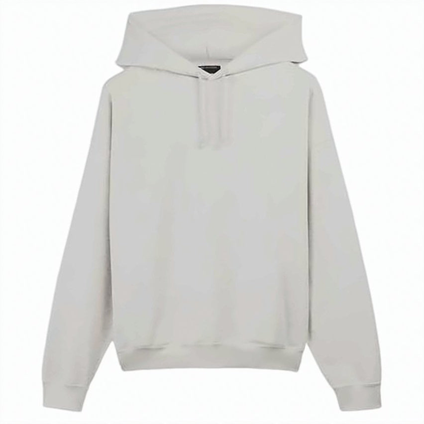 White Hoodie with Drawstring Hood