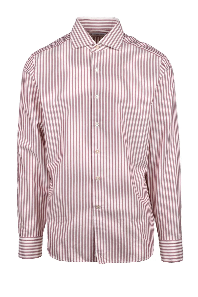 Flannel Shirt - Beige/Bordeaux