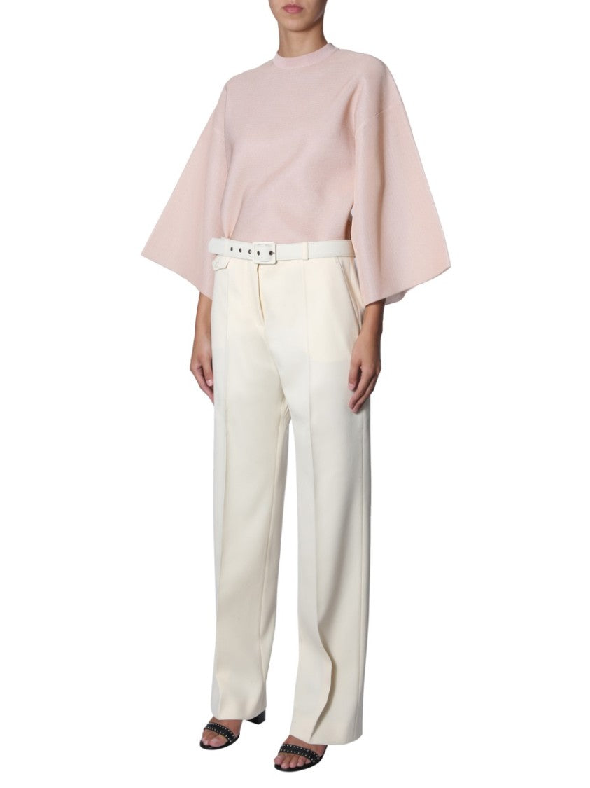 High-Waisted Tailored Pants With Matching Belt