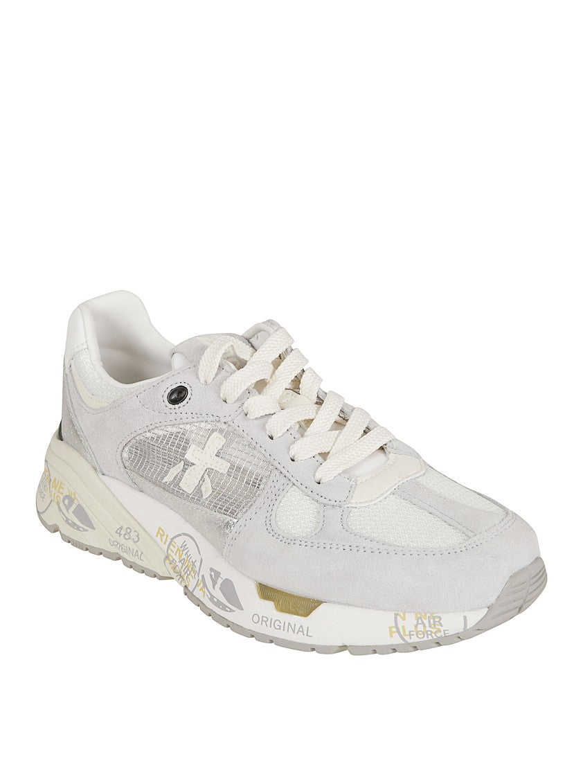 Padded Ankle Sneakers With Textured Panels And Graphic Sole