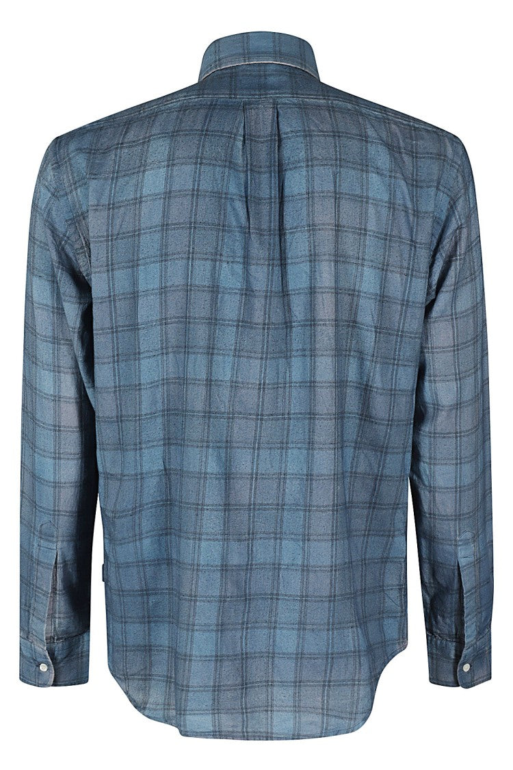 Plaid Patterned Button-Down Shirt With Chest Pocket