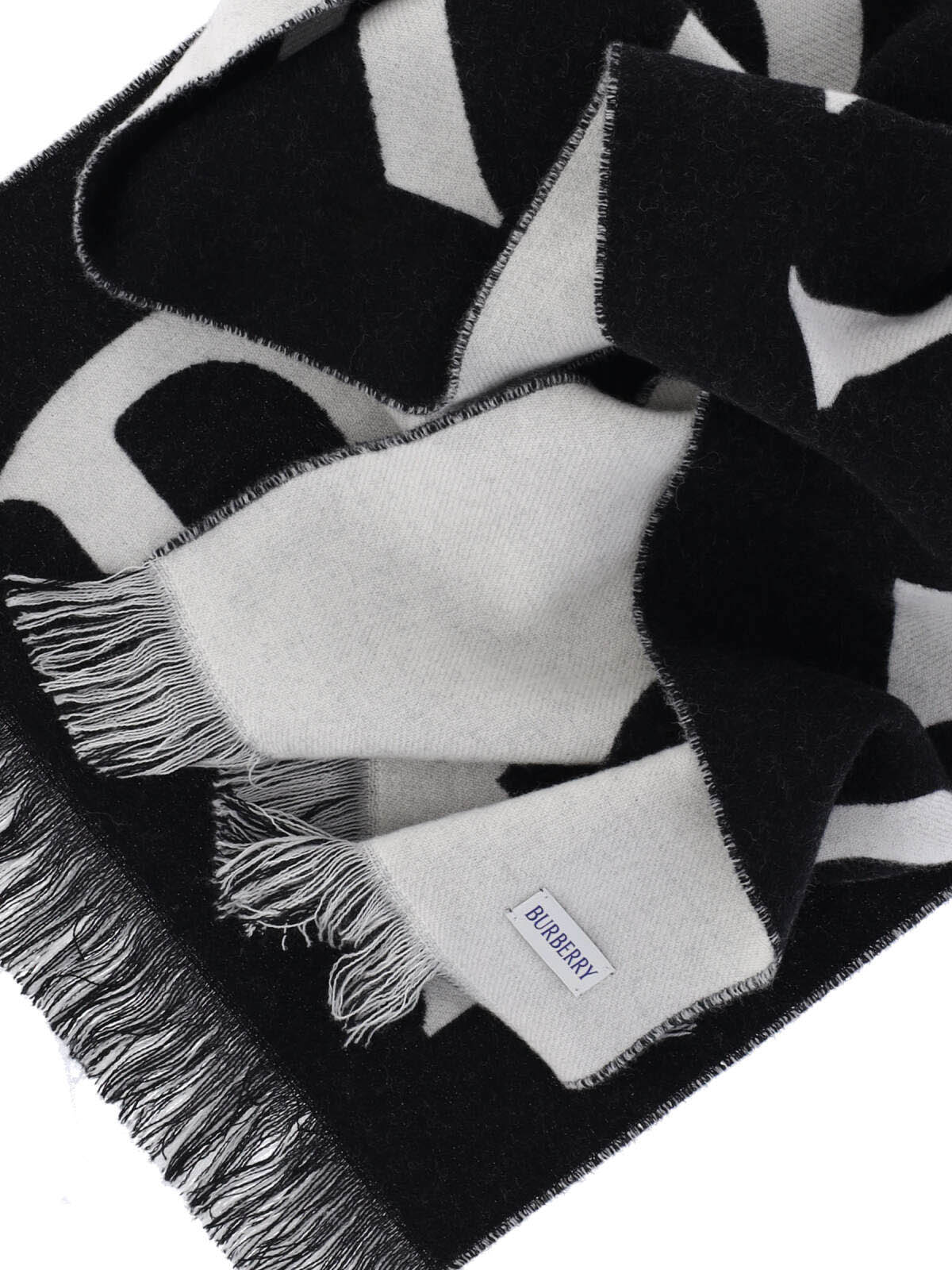 "B Shield" Reversible Scarf – Black/Cream