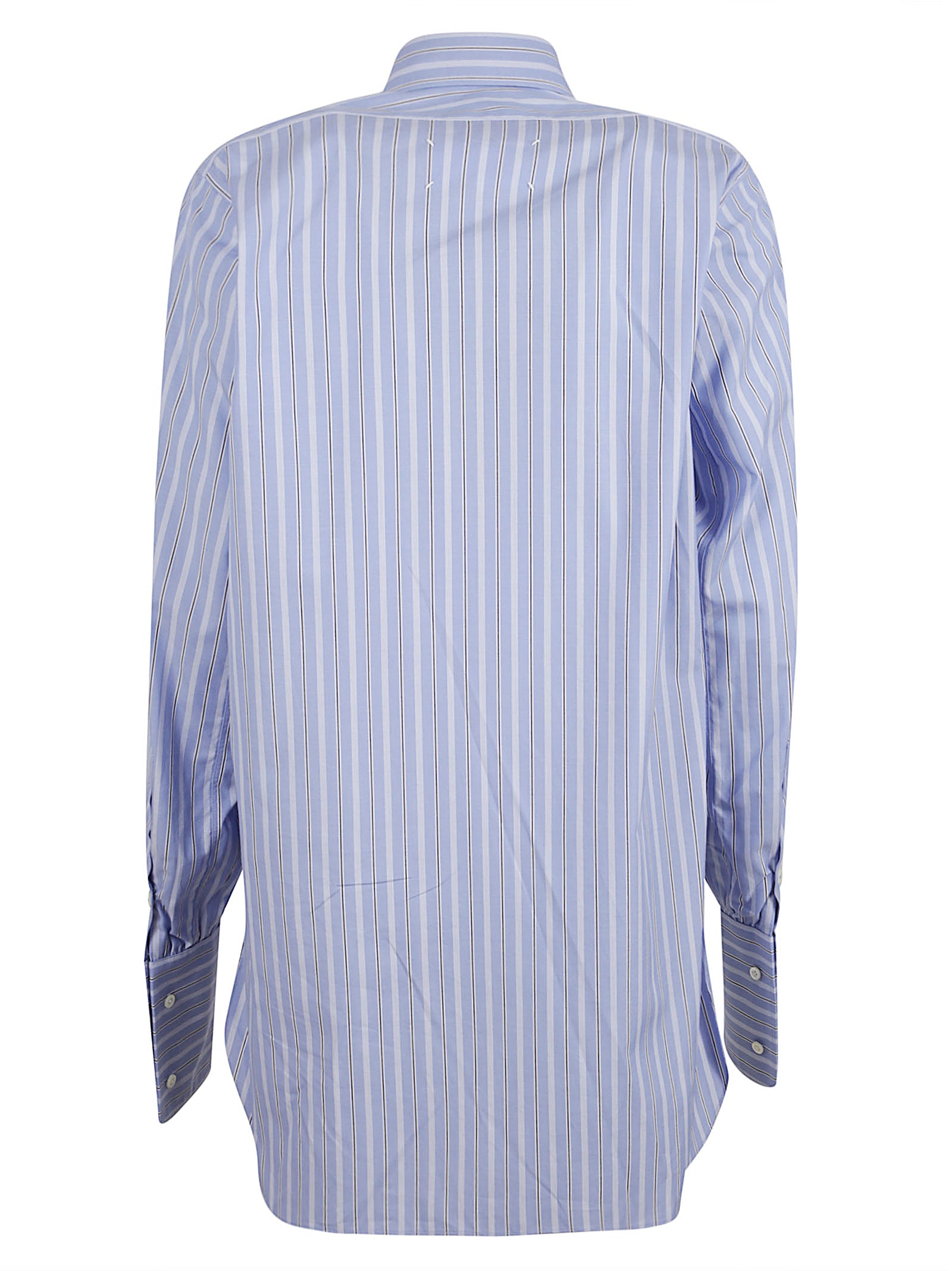 Striped Cotton Poplin Button-Down Shirt