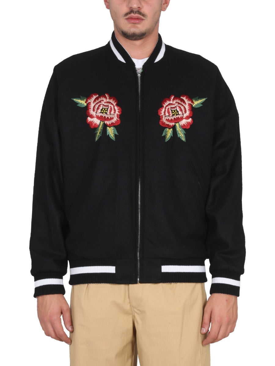 "France Japan" Double Face Bomber Jacket