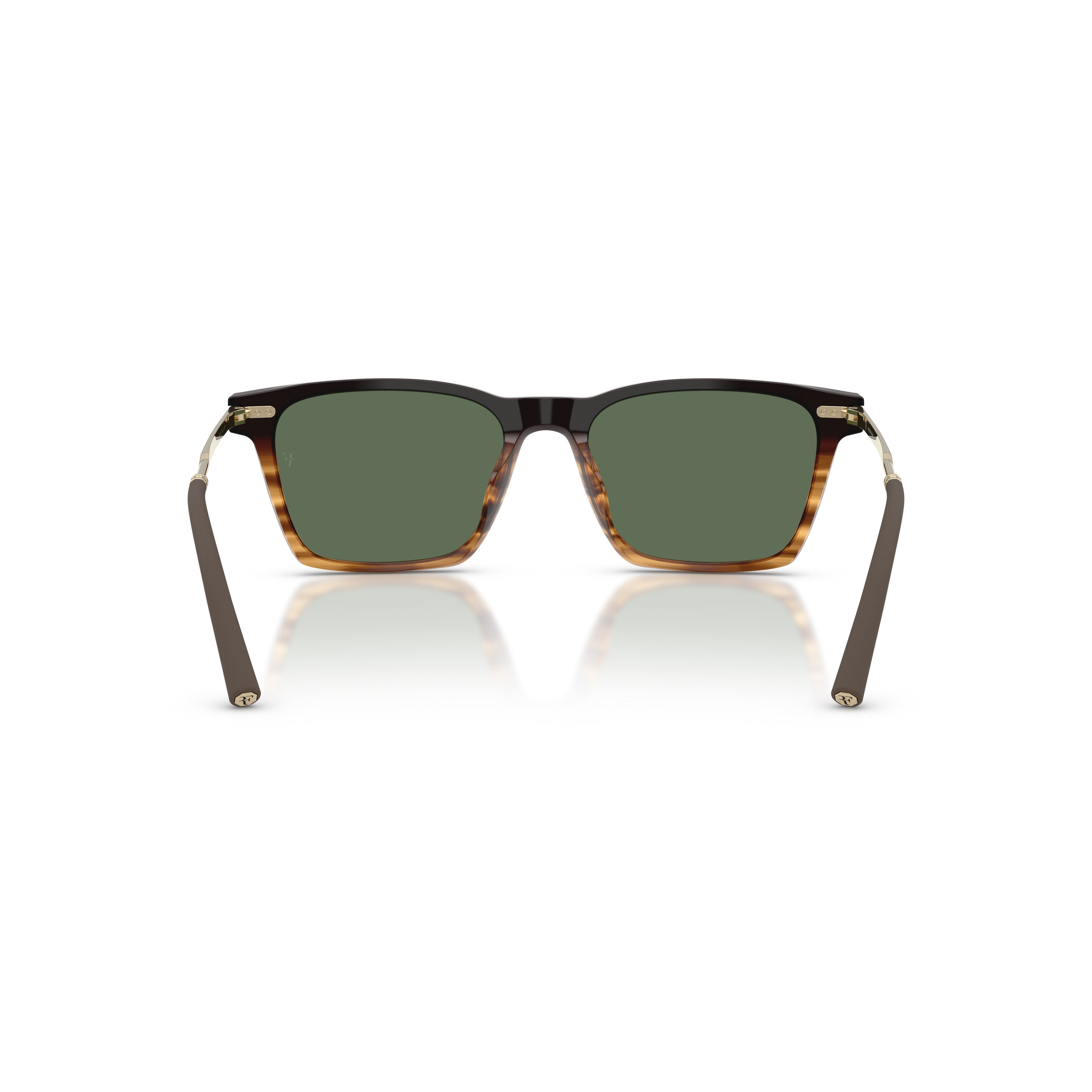 0ov5624su Rectangular Tortoiseshell Sunglasses with Gold-Toned Temples